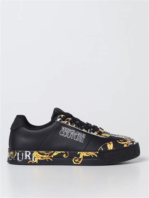 versace jeans couture scarpe sneakers uomo black e0yubsi871198899|Logo Dynamic Sneakers Print,Black .